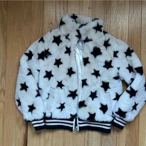 Urban Republic Cream and Black Fleece Jacket